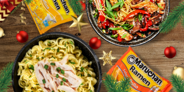 3 platos con Maruchan para cenas navideñas y año nuevo